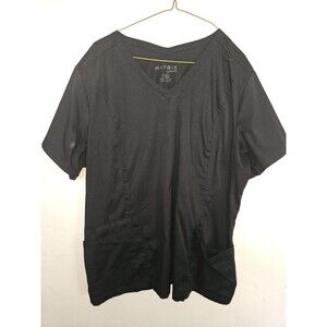 Matrix by Maevn Women's Scrub Top, Black,  Vneck, 2XL